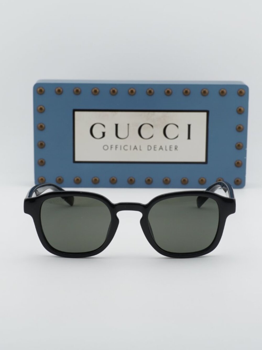 Gucci GG2106S 001 Men Square Sunglasses - Black / Grey - Picture 6 of 11